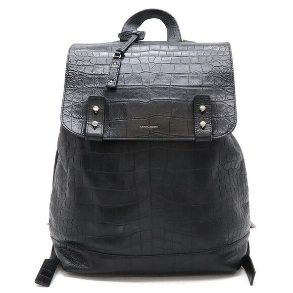 Saint Laurent Croc-Embossed Sac de Jour Backpack - Picture 1 of 9